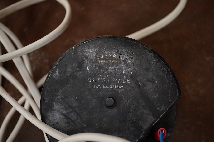 A copper Magneta Electric wall clock, with Arabic dial 53cm in diameter. Condition - fair/good, untested